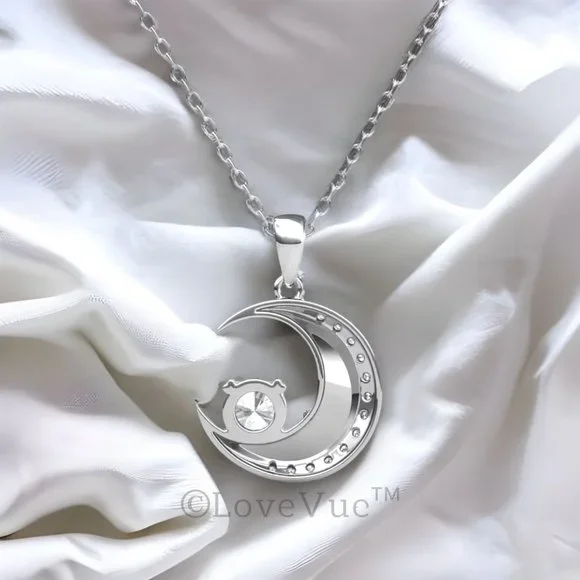 Certified 1/2ct. t.w. Diamond Moon Brilliant Cut Necklace - Picture 4 of 14